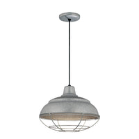 8.25'' R Series Galvanized 1 Light Pendant