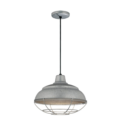 8.25'' R Series Galvanized 1 Light Pendant