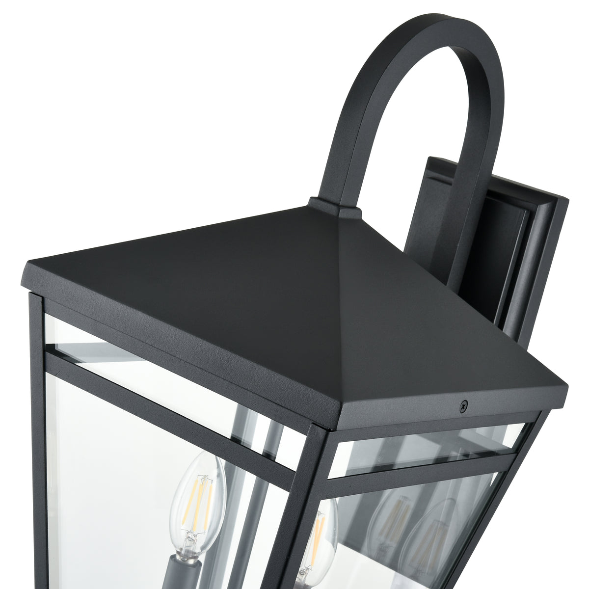 10'' Seager Textured Black 2 Light Wall Sconce