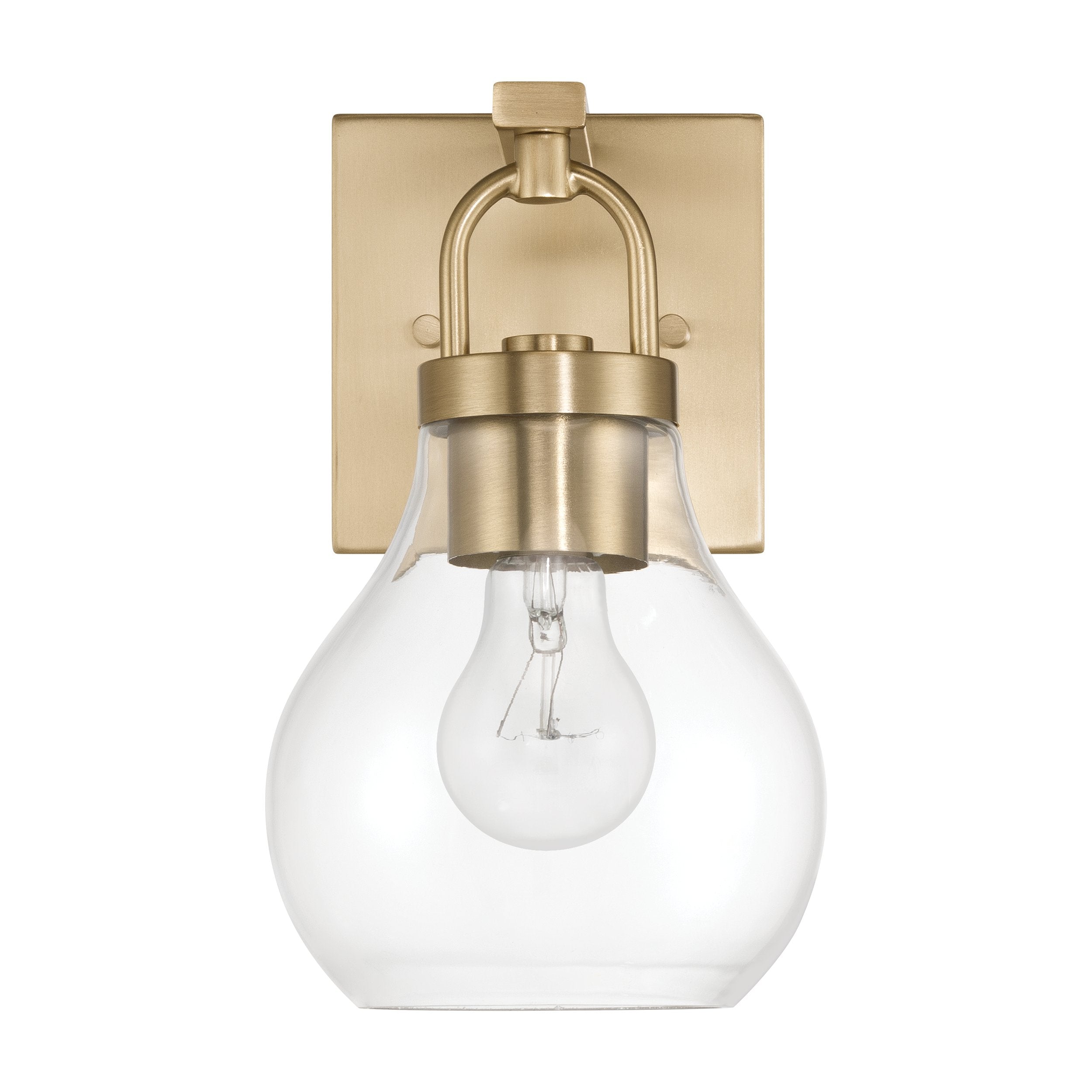 Mansfield 6-inch 1-light Champagne Gold Vanity Light with Clear Glass Shade