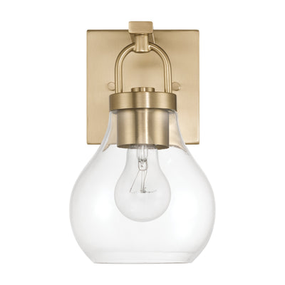 Mansfield 6-inch 1-light Champagne Gold Vanity Light with Clear Glass Shade