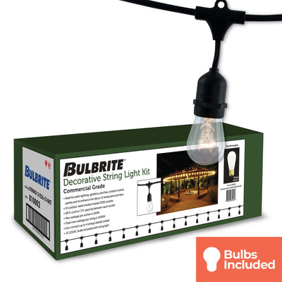 48-foot S14 Incandescent String Light Kit with 2700K, 2-Pack