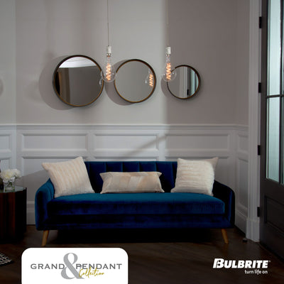 Clear 4W Dimmable LED Flush Mount Ceiling Light, 2200K, 190 Lumens, 6.3-inch Dia x 12.68-inch L