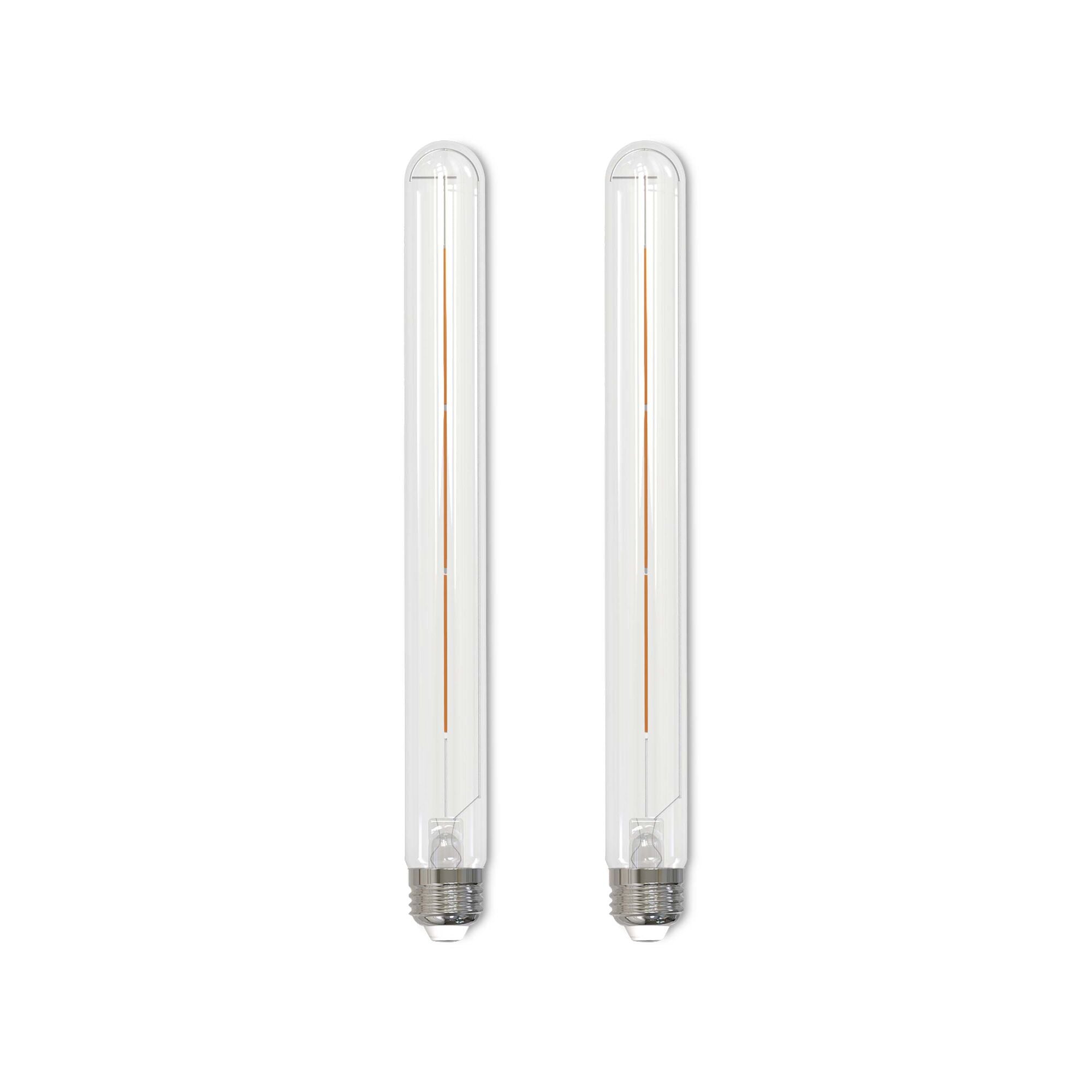 T9 5W Dimmable Clear Filament LED Light Bulb with E26 Base, 2700K, 450 Lumens, 2-Pack