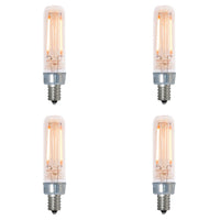 T6 2.5W Dimmable Antique Filament LED Light Bulb with E12 Base, 2100K, 160 Lumens, 4-Pack
