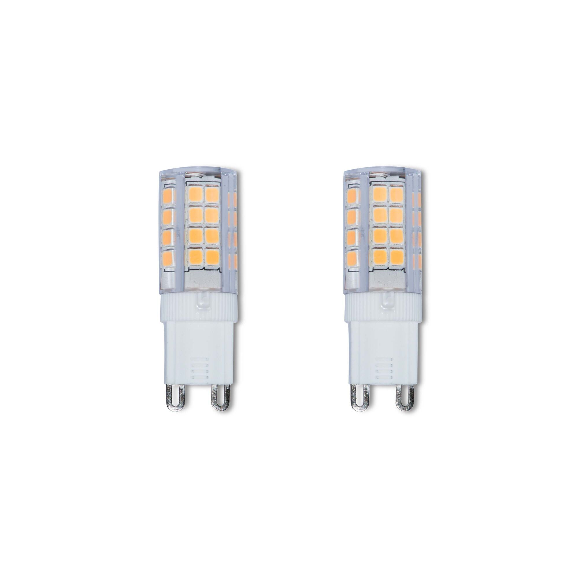 T6 4.5W Dimmable Clear LED Light Bulb with G9 Base, 3000K, 400 Lumens, 2-Pack
