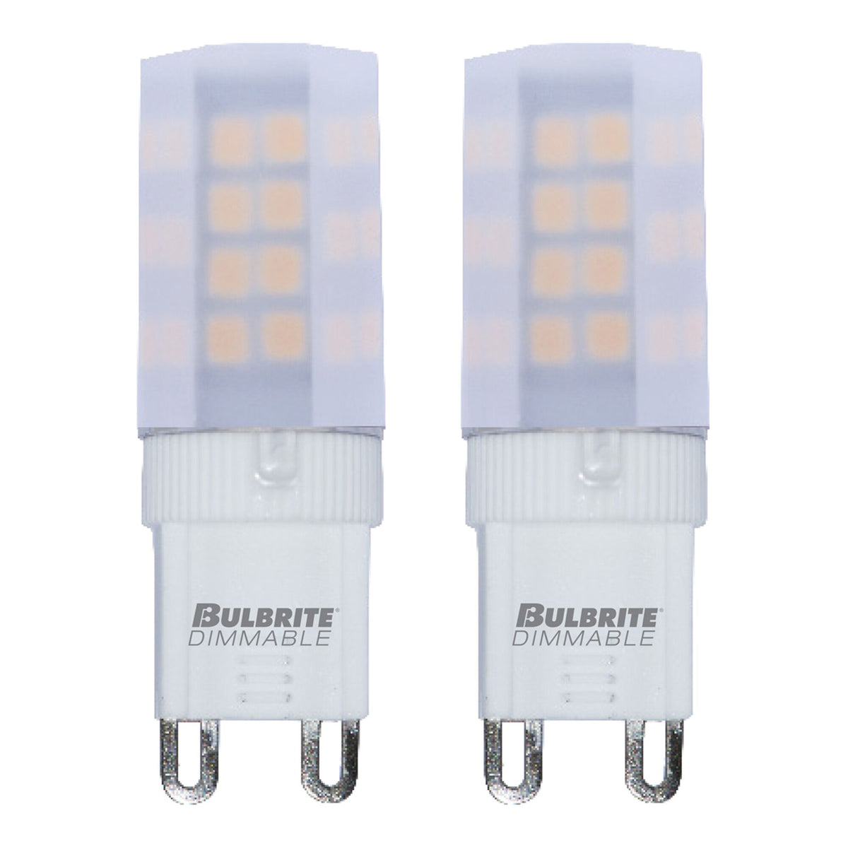 T6 4.5W Dimmable Frost LED Light Bulb with G9 Base, 3000K, 340 Lumens, 2-Pack