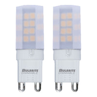 T6 4.5W Dimmable Frost LED Light Bulb with G9 Base, 3000K, 340 Lumens, 2-Pack