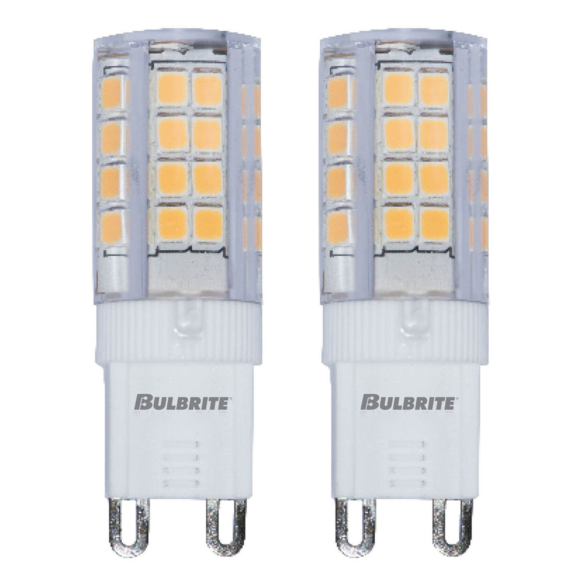 T5 3.5W Non-Dimmable Clear LED Light Bulb with G9 Base, 2700K, 330 Lumens, 2-Pack
