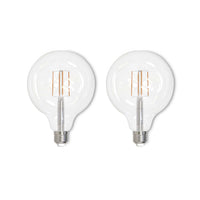 G40 8.5W Dimmable Clear Filament LED Light Bulb with E26 Base, 2700K, 800 Lumens, 2-Pack