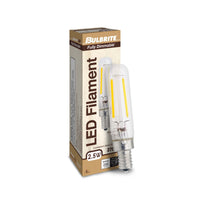 T6 2.5W Dimmable Clear Filament LED Light Bulb with E12 Base, 2700K, 250 Lumens, 6-Pack