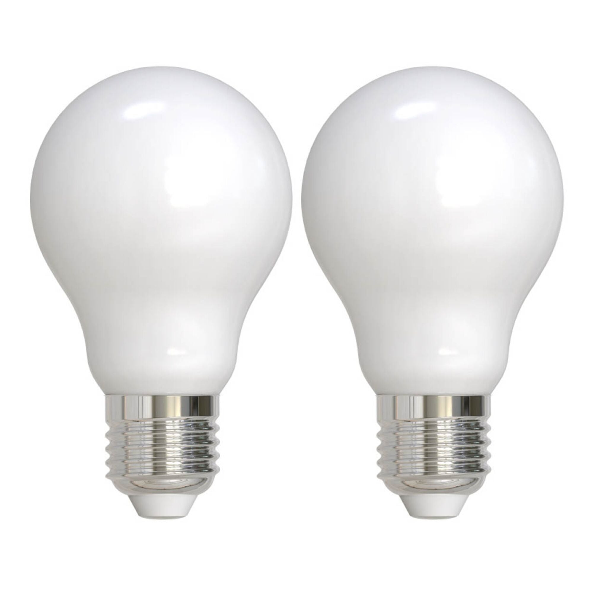 A19 9W Dimmable Milky Filament LED Light Bulb with E26 Base, 2700K, 1100 Lumens, 2-Pack