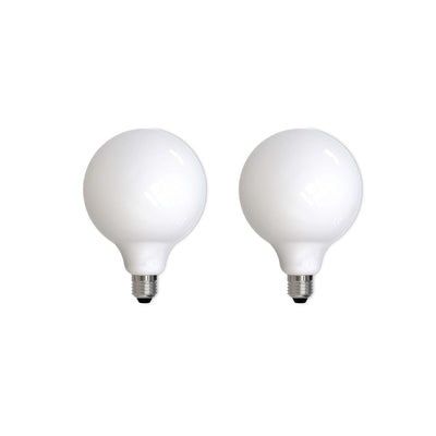 G40 8.5W Dimmable Milky Filament LED Light Bulb with E26 Base, 2700K, 800 Lumens, 2-Pack