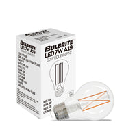 A19 7W Dimmable Clear Filament LED Light Bulb with E26 Base, 3000K, 800 Lumens, 8-Pack