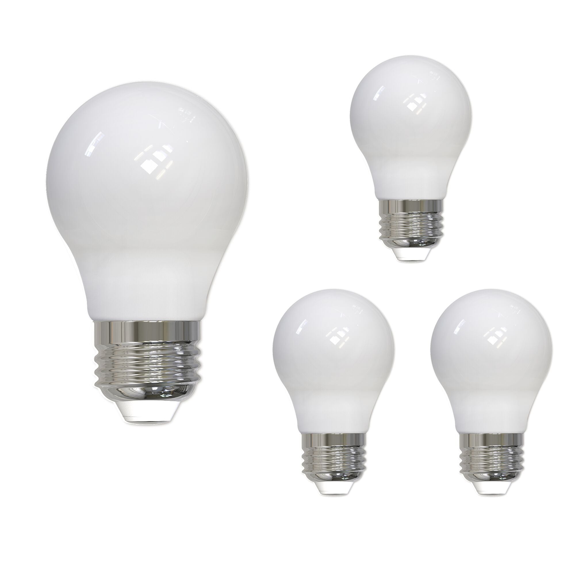 A15 7.6W Dimmable Milky Filament LED Light Bulb with E26 Base, 2700K, 800 Lumens, 4-Pack