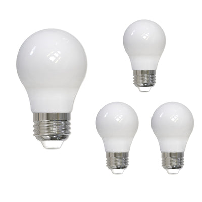 A15 7.6W Dimmable Milky Filament LED Light Bulb with E26 Base, 2700K, 800 Lumens, 4-Pack