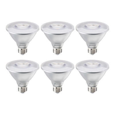 PAR30SN 10W Dimmable LED Light Bulb with E26 Base, 2700K, 830 Lumens, Flood, 6-Pack