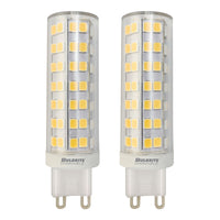T6 6.5W Dimmable Clear LED Light Bulb with G9 Base, 3000K, 700 Lumens, 2-Pack