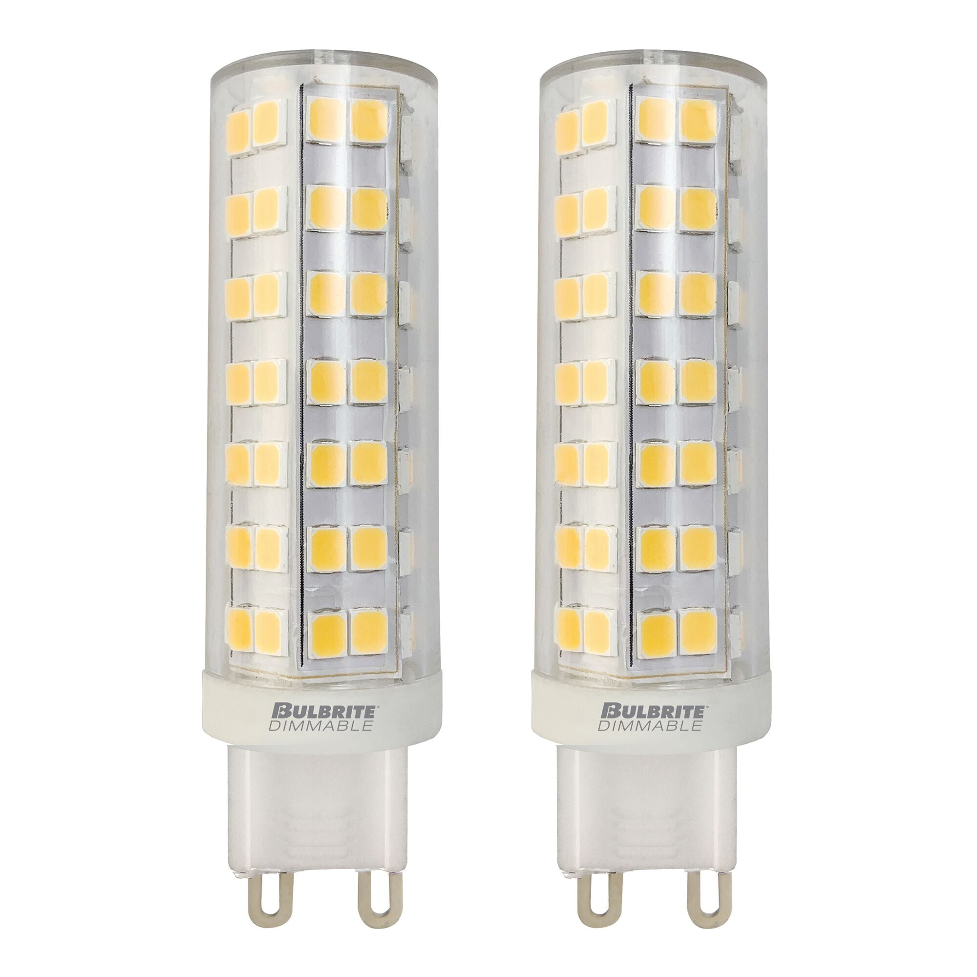 T6 6.5W Dimmable Clear LED Light Bulb with G9 Base, 3000K, 700 Lumens, 2-Pack