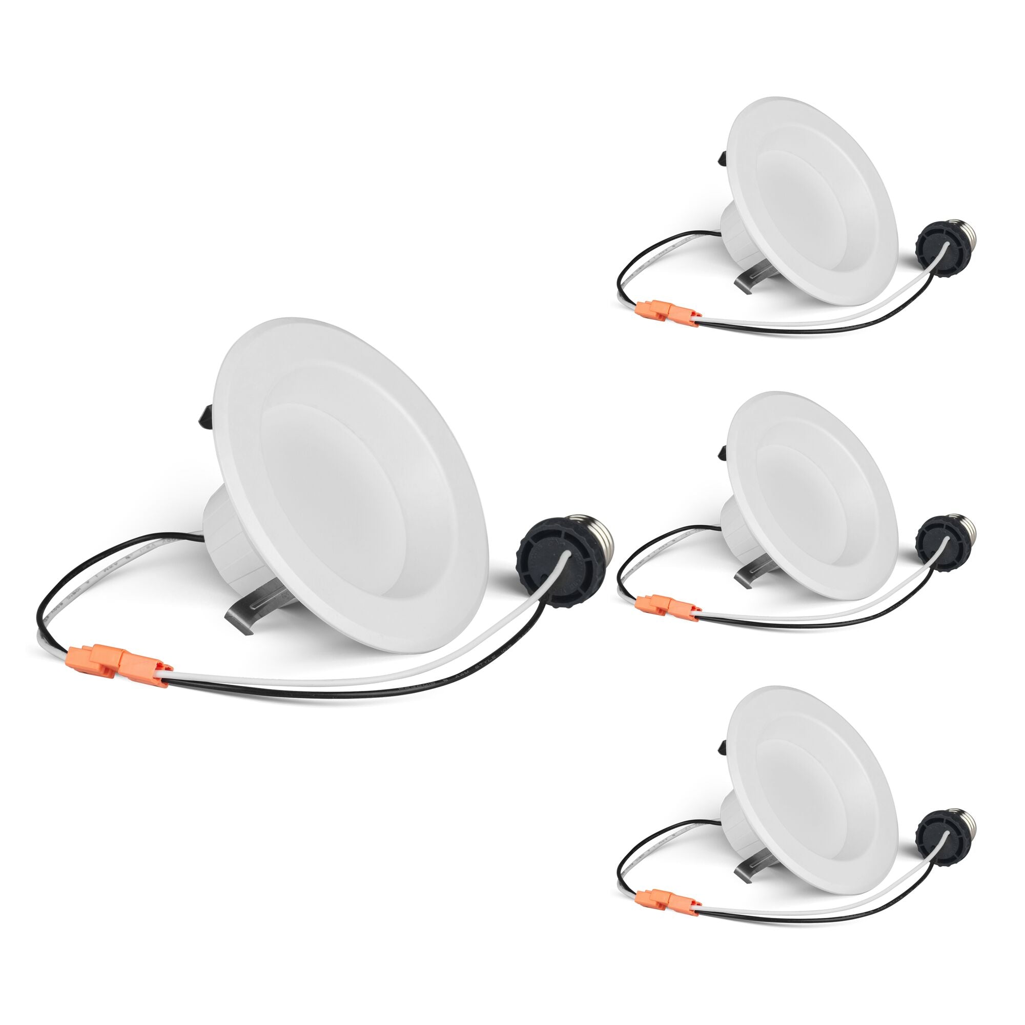 4-inch White 12W Dimmable LED Retrofit Recessed Downlight, 5 CCT - 27/30/35/40/50K, 1100 Lumens, 4-Pack