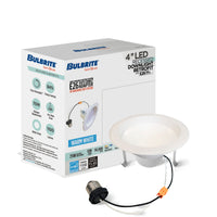 4-inch White Round - Smooth Trim 12W Dimmable LED Retrofit Recessed Downlight, 2700K, 1100 Lumens, 4-Pack