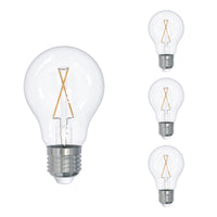 A19 2.5W Dimmable Clear Filament LED Light Bulb with E26 Base, 2700K, 250 Lumens, 6-Pack, 25W Equivalent
