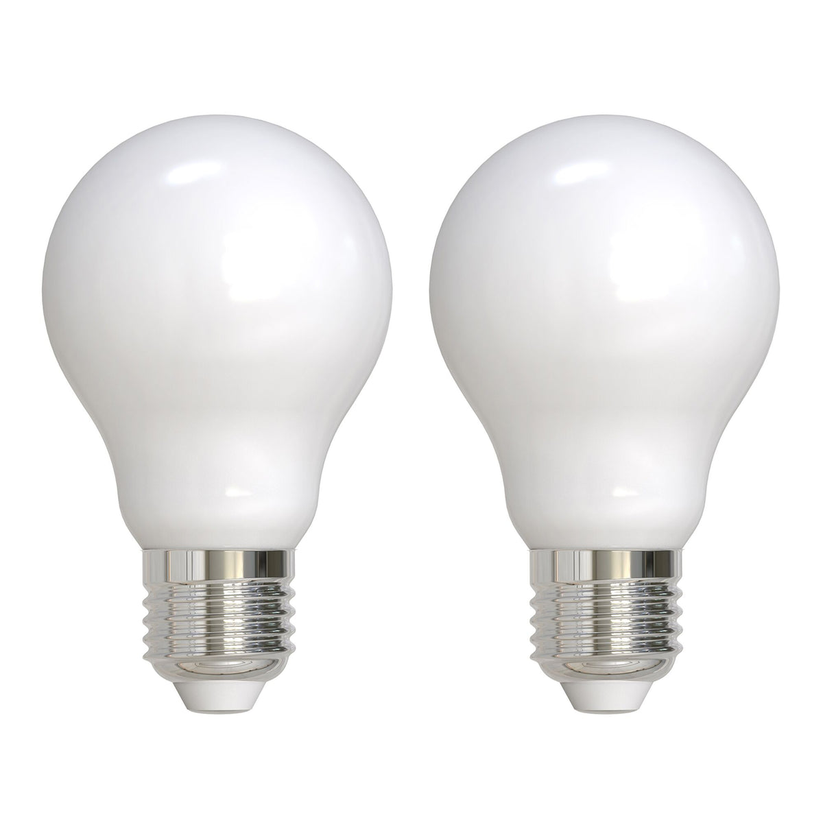 A19 8.5W Dimmable Milky Filament LED Light Bulb with E26 Base, 3000K, 800 Lumens, 2-Pack