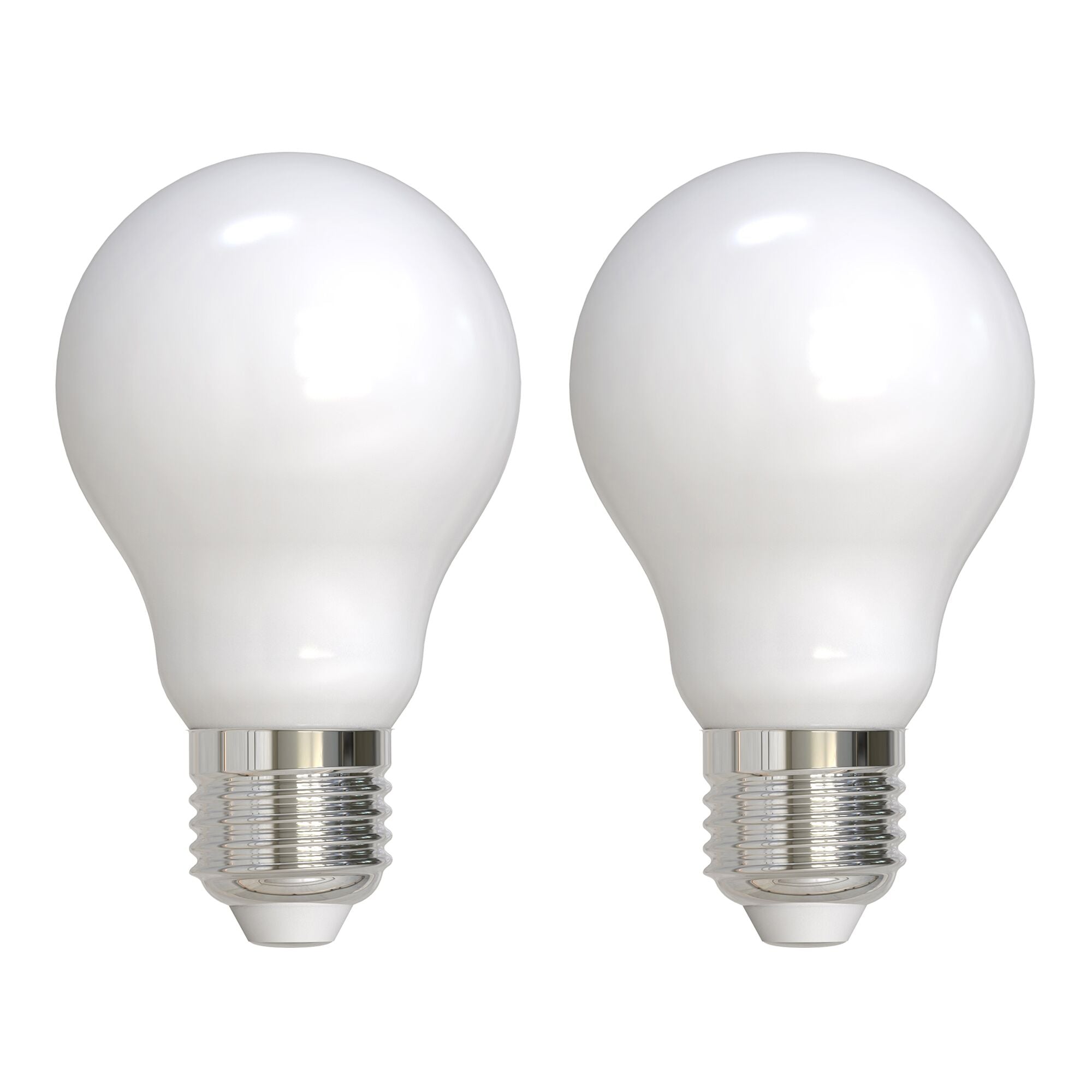 A19 8.5W Dimmable Milky Filament LED Light Bulb with E26 Base, 3000K, 800 Lumens, 2-Pack