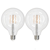 G40 8.5W Dimmable Clear Filament LED Light Bulb with E26 Base, 3000K, 800 Lumens, 2-Pack