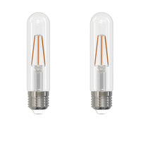 T9 3W Dimmable Clear Filament LED Light Bulb with E26 Base, 3000K, 250 Lumens, 2-Pack