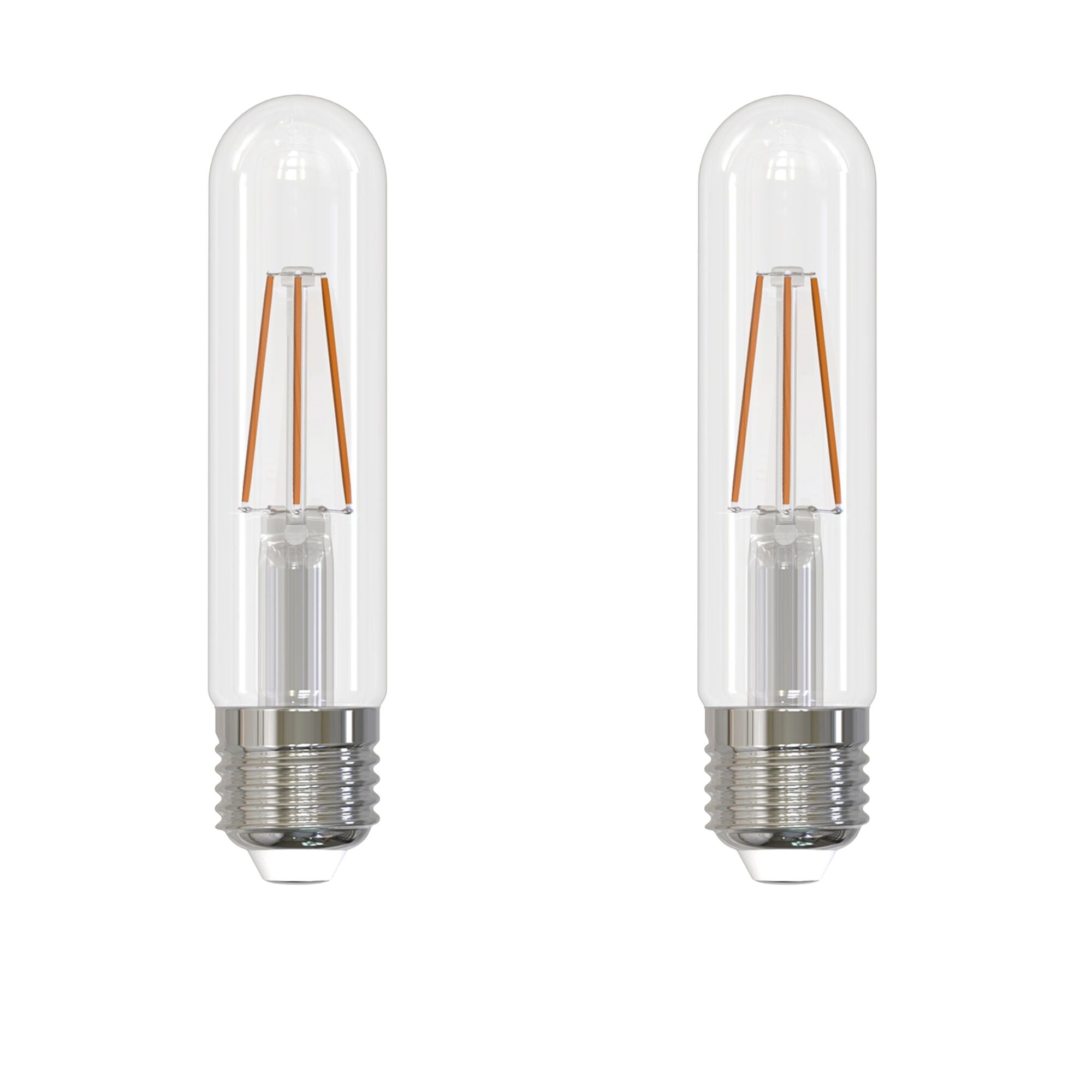 T9 3W Dimmable Clear Filament LED Light Bulb with E26 Base, 3000K, 250 Lumens, 2-Pack