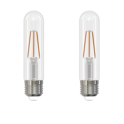 T9 3W Dimmable Clear Filament LED Light Bulb with E26 Base, 3000K, 250 Lumens, 2-Pack