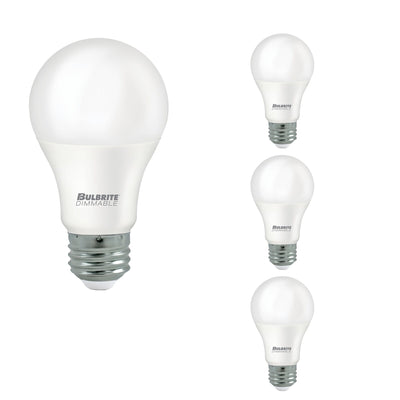 A19 9W Dimmable Frost Filament LED Light Bulb with E26 Base, 3000K, 800 Lumens, 4-Pack
