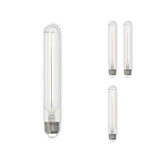 T9 7.5-inch 3W Dimmable Clear Filament LED Light Bulb with E26 Base, 2700K, 250 Lumens, 4-Pack