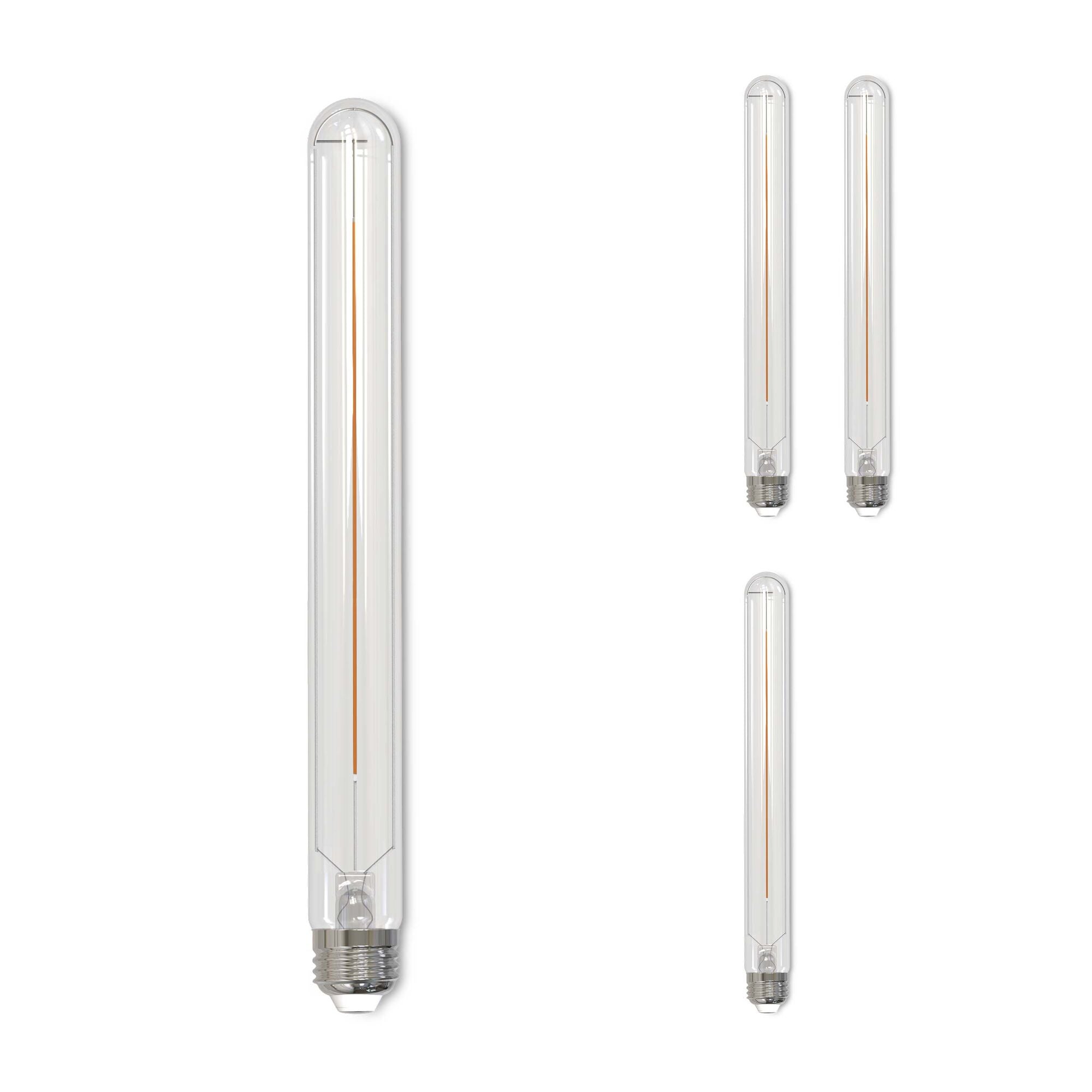 T9L 5W Dimmable Clear Filament LED Light Bulb with E26 Base, 3000K, 500 Lumens, 4-Pack