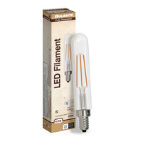 T8 4.5W Dimmable Clear Filament LED Light Bulb with E12 Base, 2700K, 450 Lumens, 4-Pack