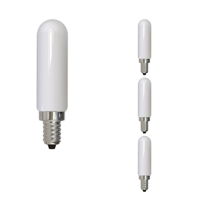 T6 4.5W Dimmable Milky Filament LED Light Bulb with E12 Base, 3000K, 400 Lumens, 4-Pack