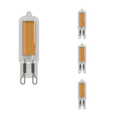 T5 4W Dimmable Clear Filament LED Light Bulb with G9 Base, 3000K, 450 Lumens, 4-Pack