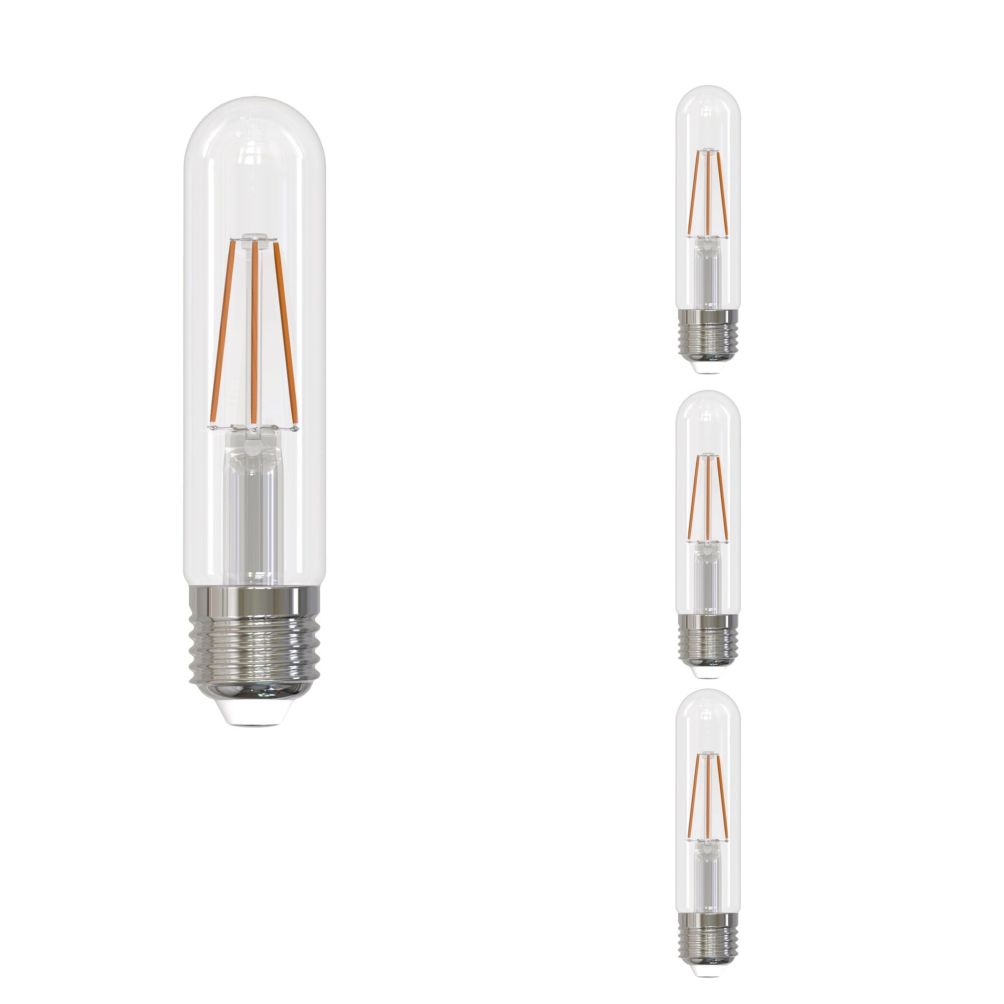 T9 5W Dimmable Clear Filament LED Light Bulb with E26 Base, 2700K, 500 Lumens, 4-Pack