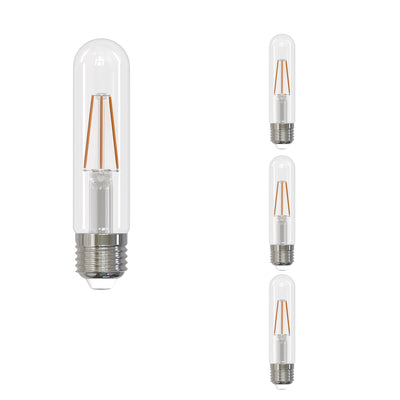 T9 5W Dimmable Clear Filament LED Light Bulb with E26 Base, 2700K, 500 Lumens, 4-Pack
