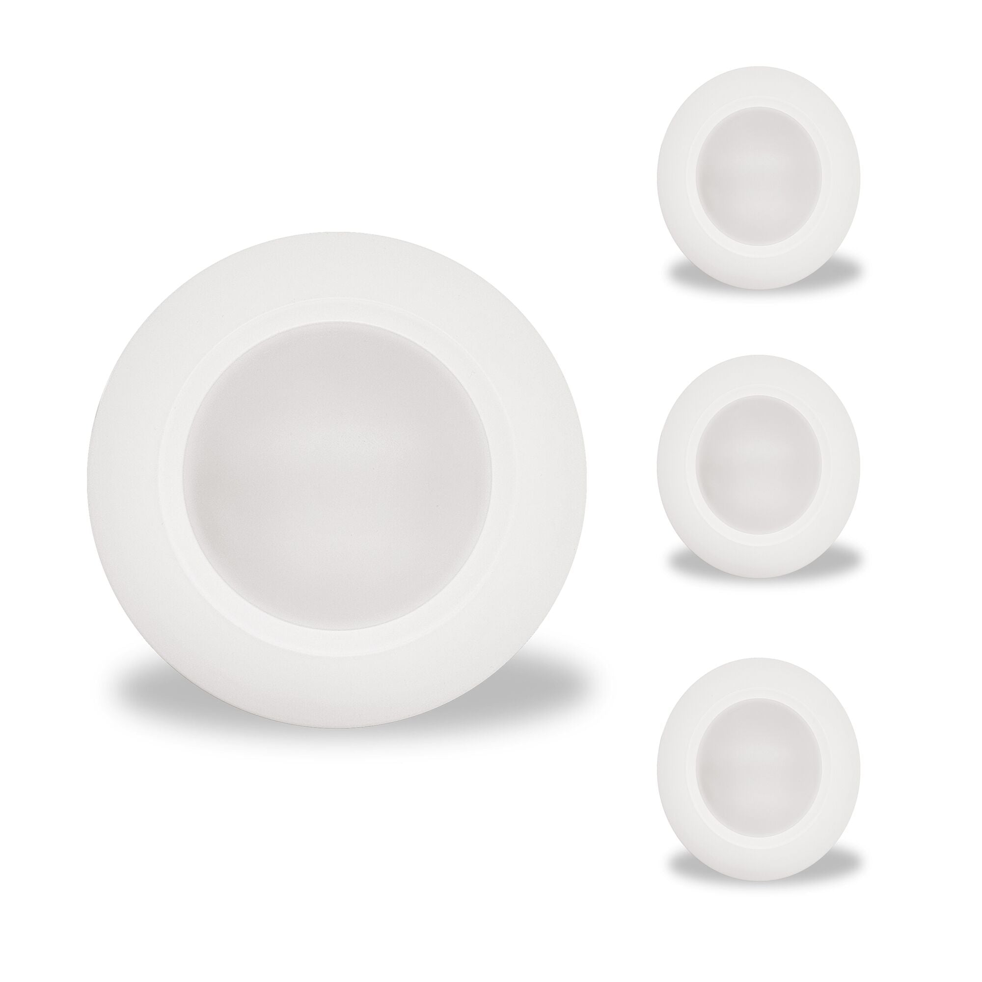 7-inch White 14W Dimmable LED Disc Downlight, 5 CCT - 27/30/35/40/50K, 1100 Lumens, 4-Pack