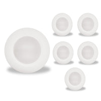 7-inch White 14W Dimmable LED Disc Downlight, 5 CCT - 27/30/35/40/50K, 1100 Lumens, 6-Pack