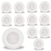 7-inch White 14W Dimmable LED Disc Downlight, 5 CCT - 27/30/35/40/50K, 1100 Lumens, 12-Pack