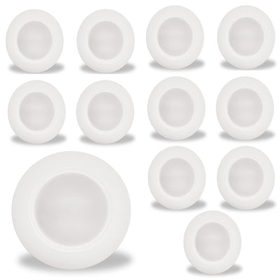 7-inch White 14W Dimmable LED Disc Downlight, 5 CCT - 27/30/35/40/50K, 1100 Lumens, 12-Pack