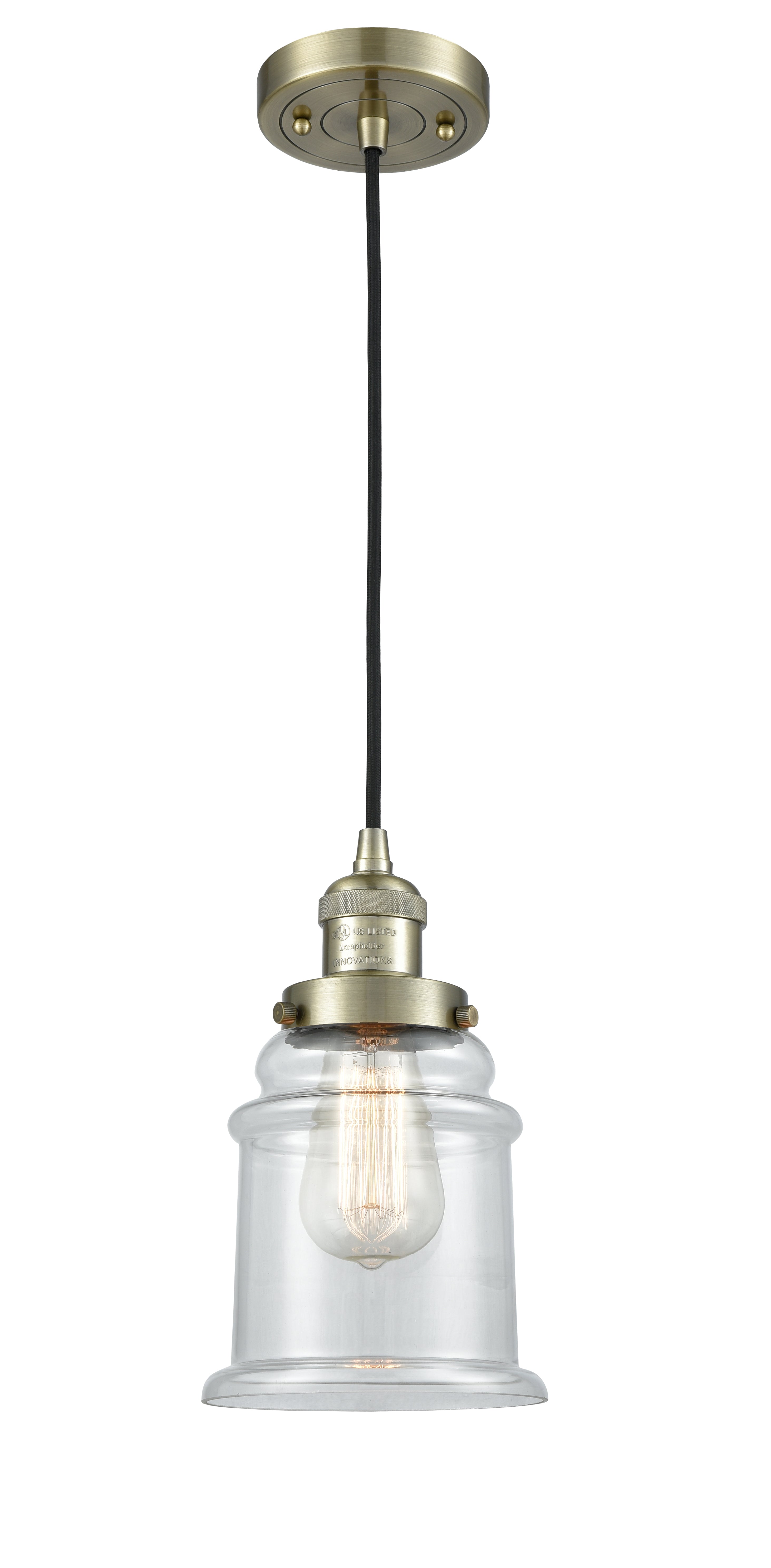 Franklin Restoration Mini Pendant Antique Brass