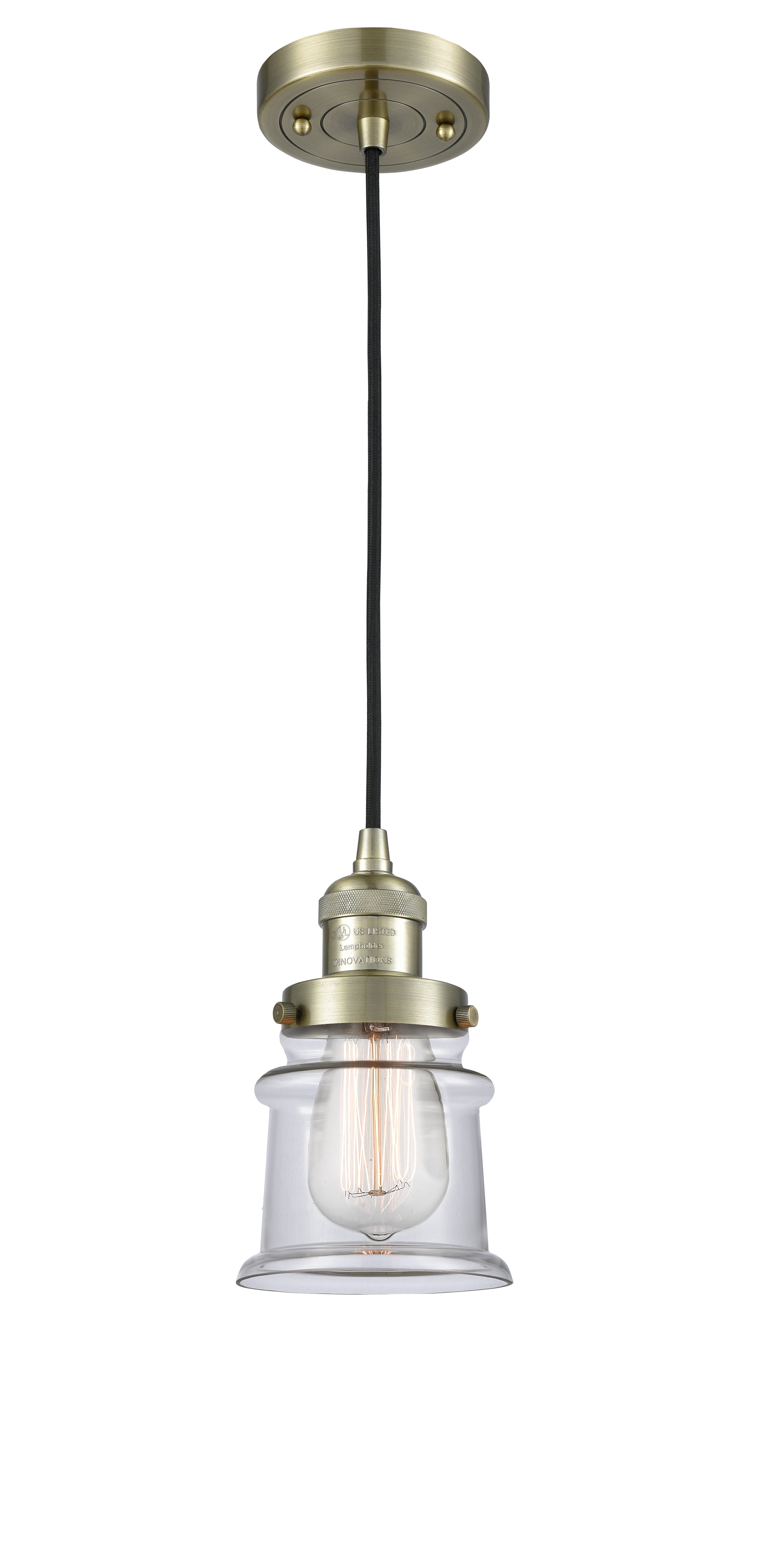 Franklin Restoration Mini Pendant Brass 5.25