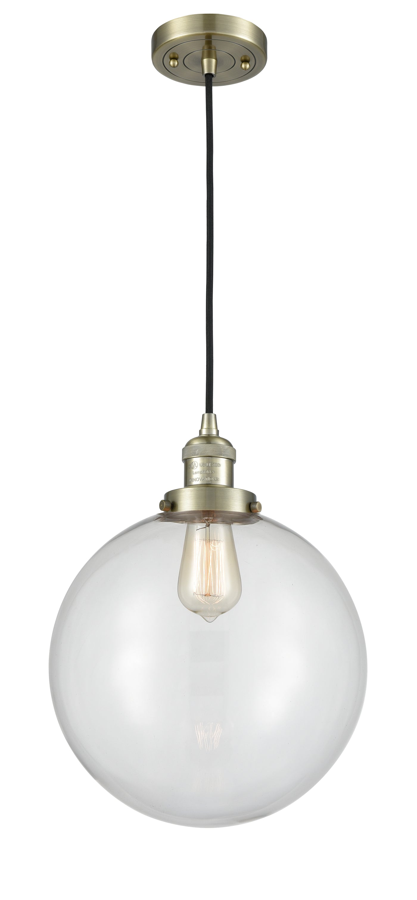 Franklin Restoration Mini Pendant Antique Brass