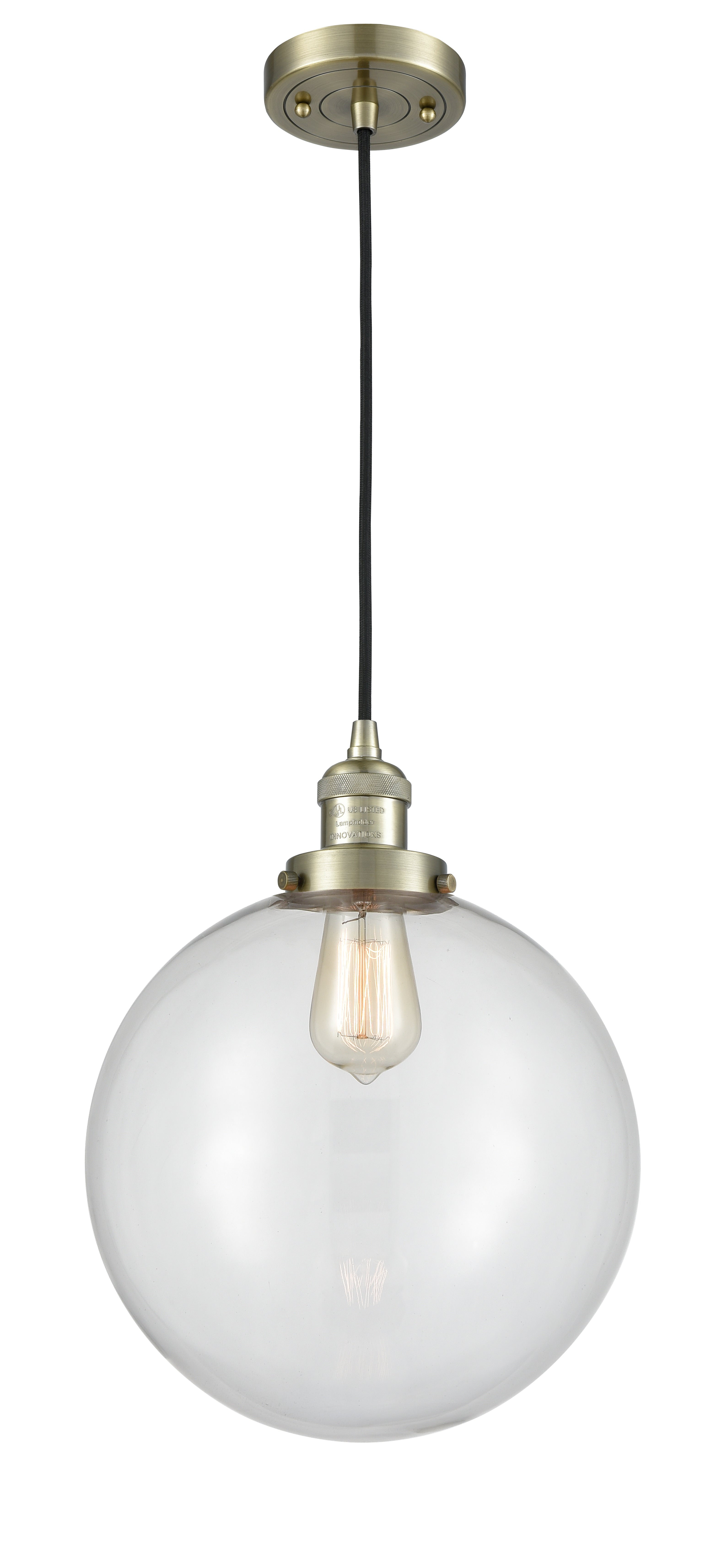 Franklin Restoration Mini Pendant Antique Brass
