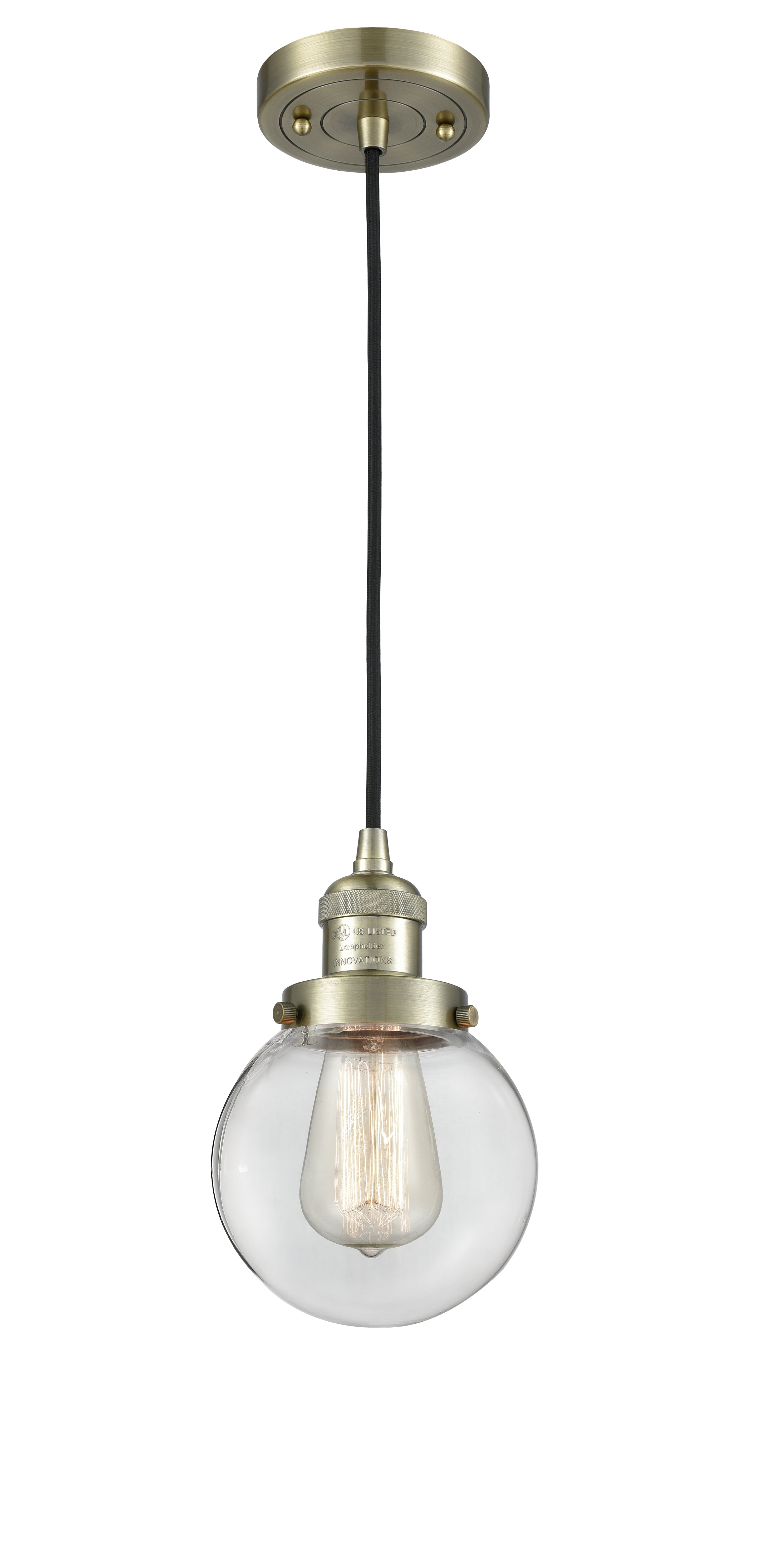 Franklin Restoration Mini Pendant Antique Brass