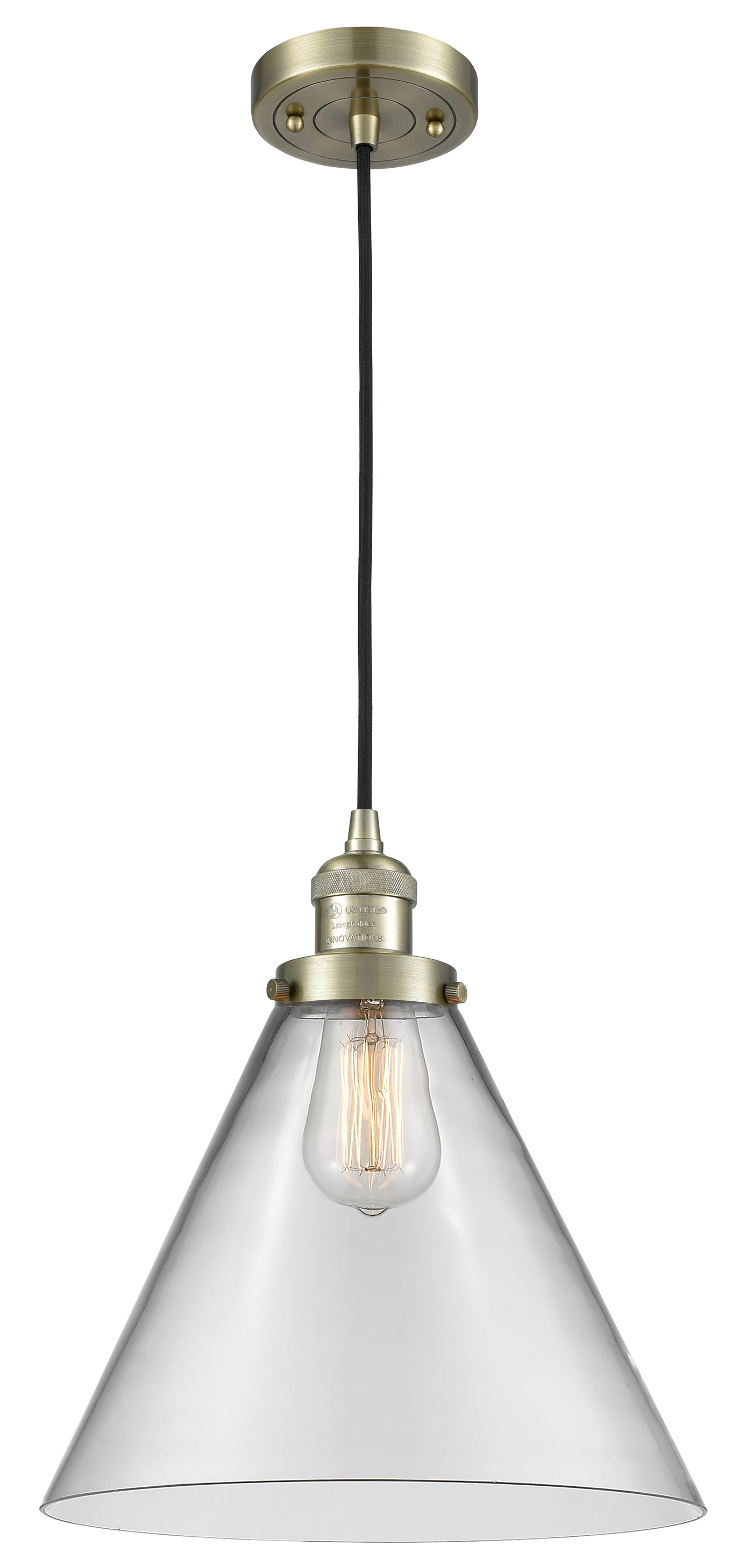 Franklin Restoration Mini Pendant Antique Brass